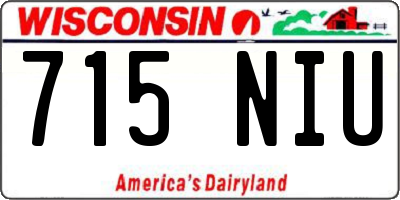 WI license plate 715NIU