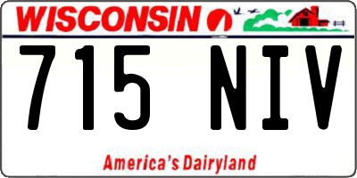 WI license plate 715NIV