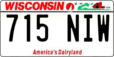 WI license plate 715NIW