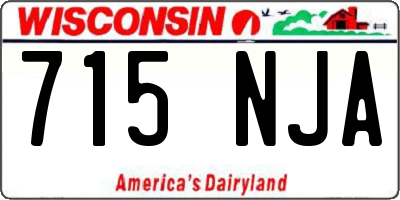 WI license plate 715NJA