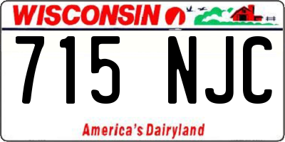 WI license plate 715NJC