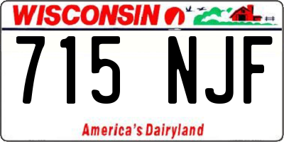 WI license plate 715NJF