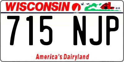WI license plate 715NJP