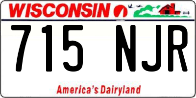 WI license plate 715NJR