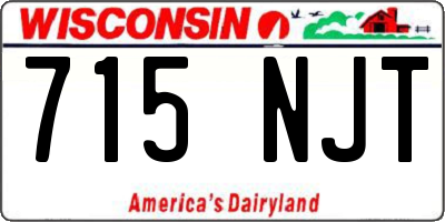 WI license plate 715NJT