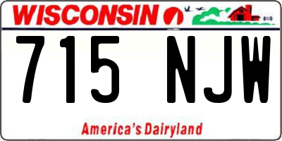 WI license plate 715NJW