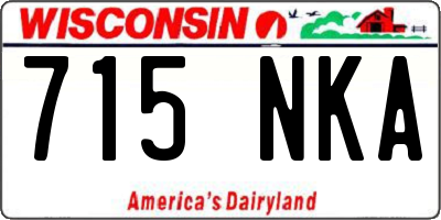 WI license plate 715NKA