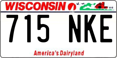 WI license plate 715NKE