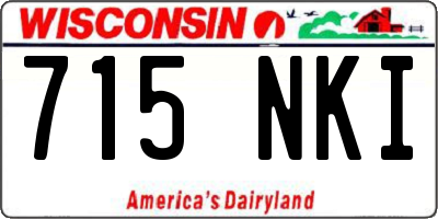 WI license plate 715NKI