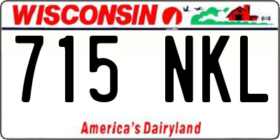 WI license plate 715NKL
