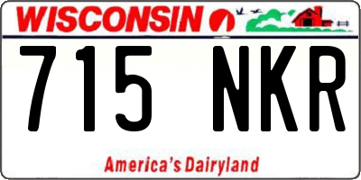 WI license plate 715NKR