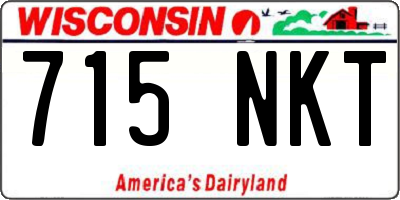WI license plate 715NKT