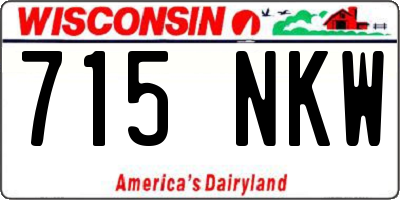 WI license plate 715NKW