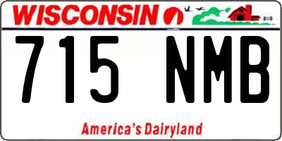 WI license plate 715NMB
