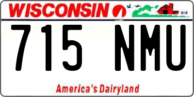 WI license plate 715NMU