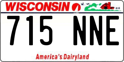 WI license plate 715NNE