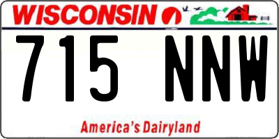 WI license plate 715NNW