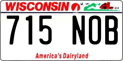 WI license plate 715NOB