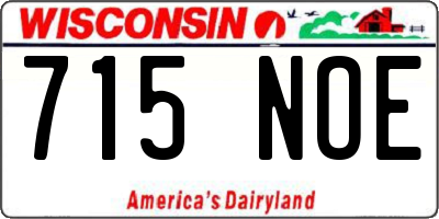 WI license plate 715NOE