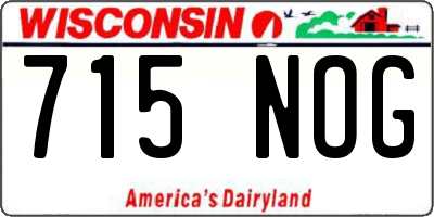 WI license plate 715NOG