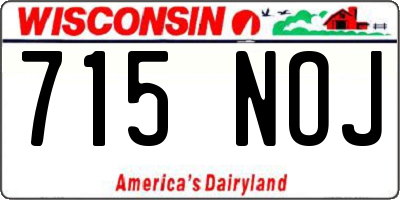 WI license plate 715NOJ