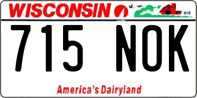 WI license plate 715NOK