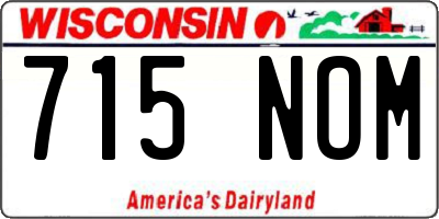 WI license plate 715NOM