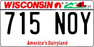WI license plate 715NOY