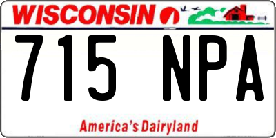 WI license plate 715NPA
