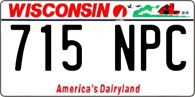 WI license plate 715NPC