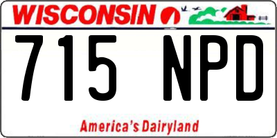 WI license plate 715NPD