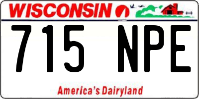 WI license plate 715NPE