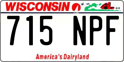 WI license plate 715NPF
