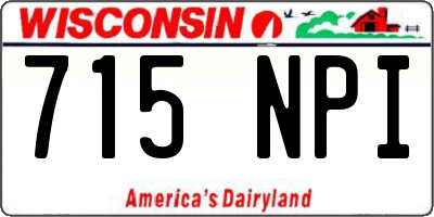 WI license plate 715NPI