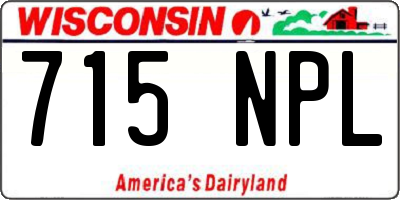 WI license plate 715NPL
