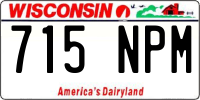 WI license plate 715NPM