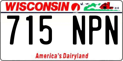 WI license plate 715NPN