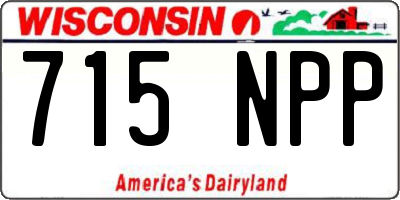 WI license plate 715NPP