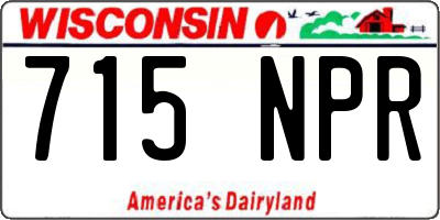 WI license plate 715NPR