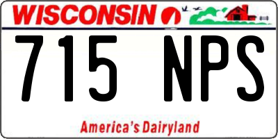 WI license plate 715NPS