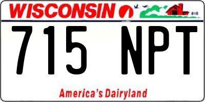 WI license plate 715NPT