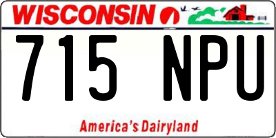 WI license plate 715NPU