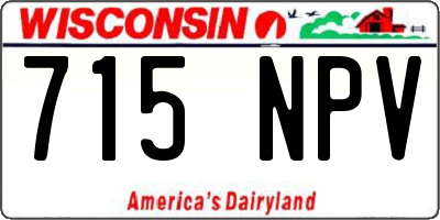 WI license plate 715NPV