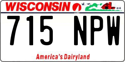 WI license plate 715NPW