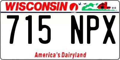 WI license plate 715NPX