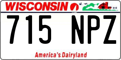 WI license plate 715NPZ