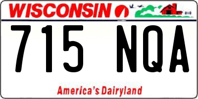 WI license plate 715NQA