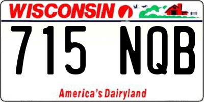 WI license plate 715NQB