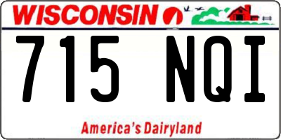 WI license plate 715NQI