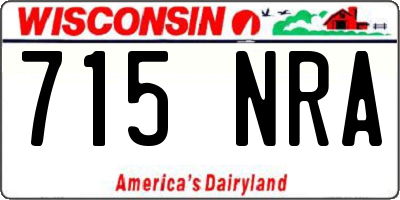 WI license plate 715NRA